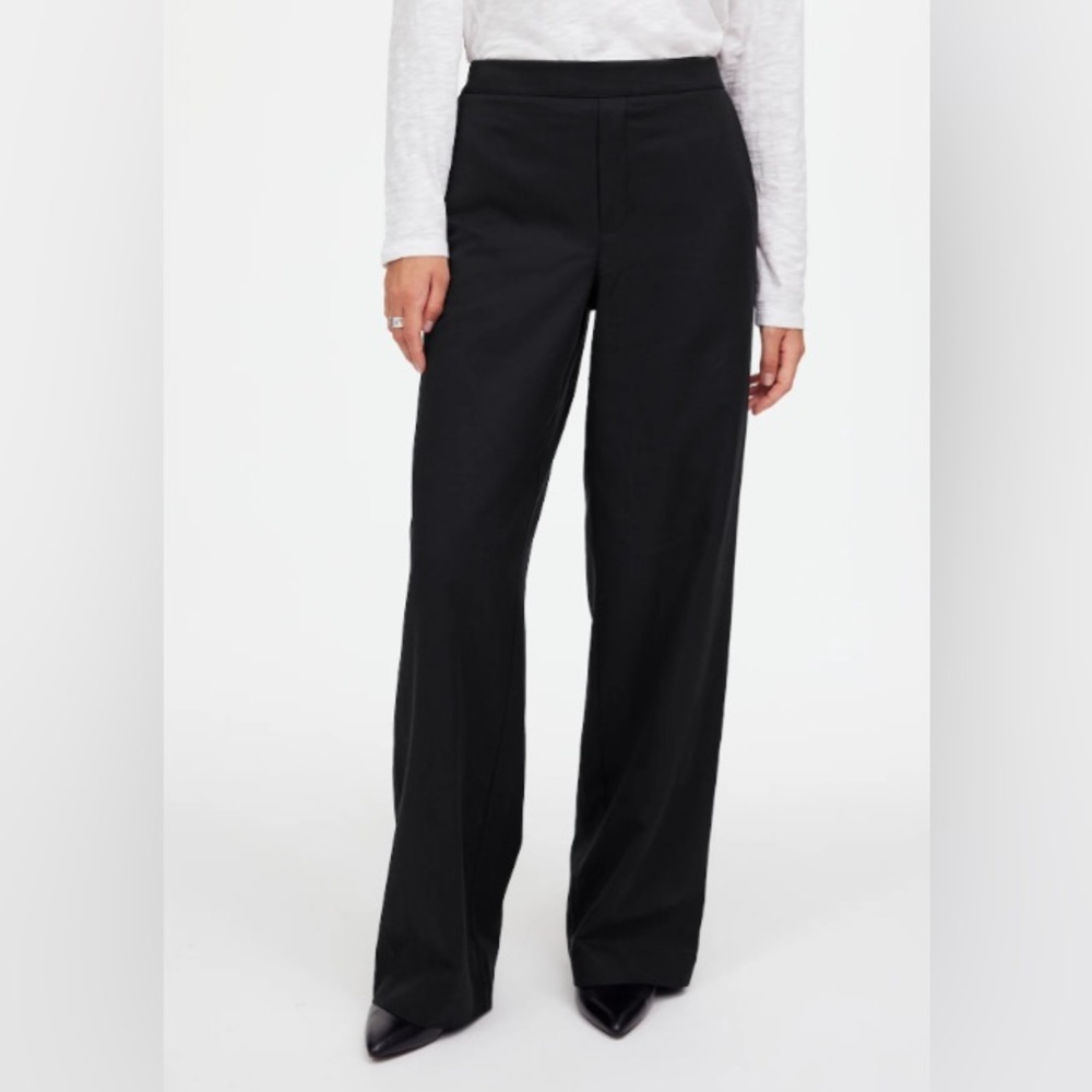 Madewell Pull On Straight Pants in Drapey Twill